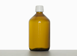 Medicine bottle amber glass PP28 with cap 100ml
