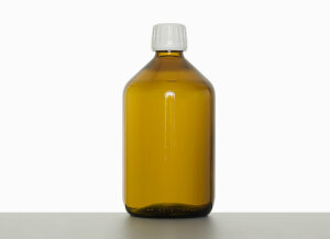 Medicine bottle amber glass PP28 with cap 250ml