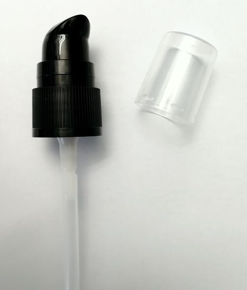 Pump dispenser (dispenser pump, lotion dispenser) for dropper bottles