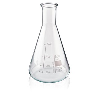 Erlenmeyer flask narrow neck, borosilicate (100/250/500/1000/2000ml)