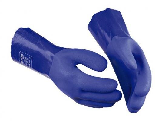 FRANZ MENSCH Chemikalienschutzhandschuhe Satin Blue - Latex Handschuhe Größe L Für Professionellen Einsatz
